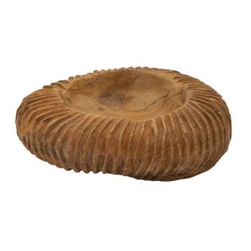S/tasche garit in teak riciclato cm Ø 32x11 (pezzi unici - non rip. in serie)