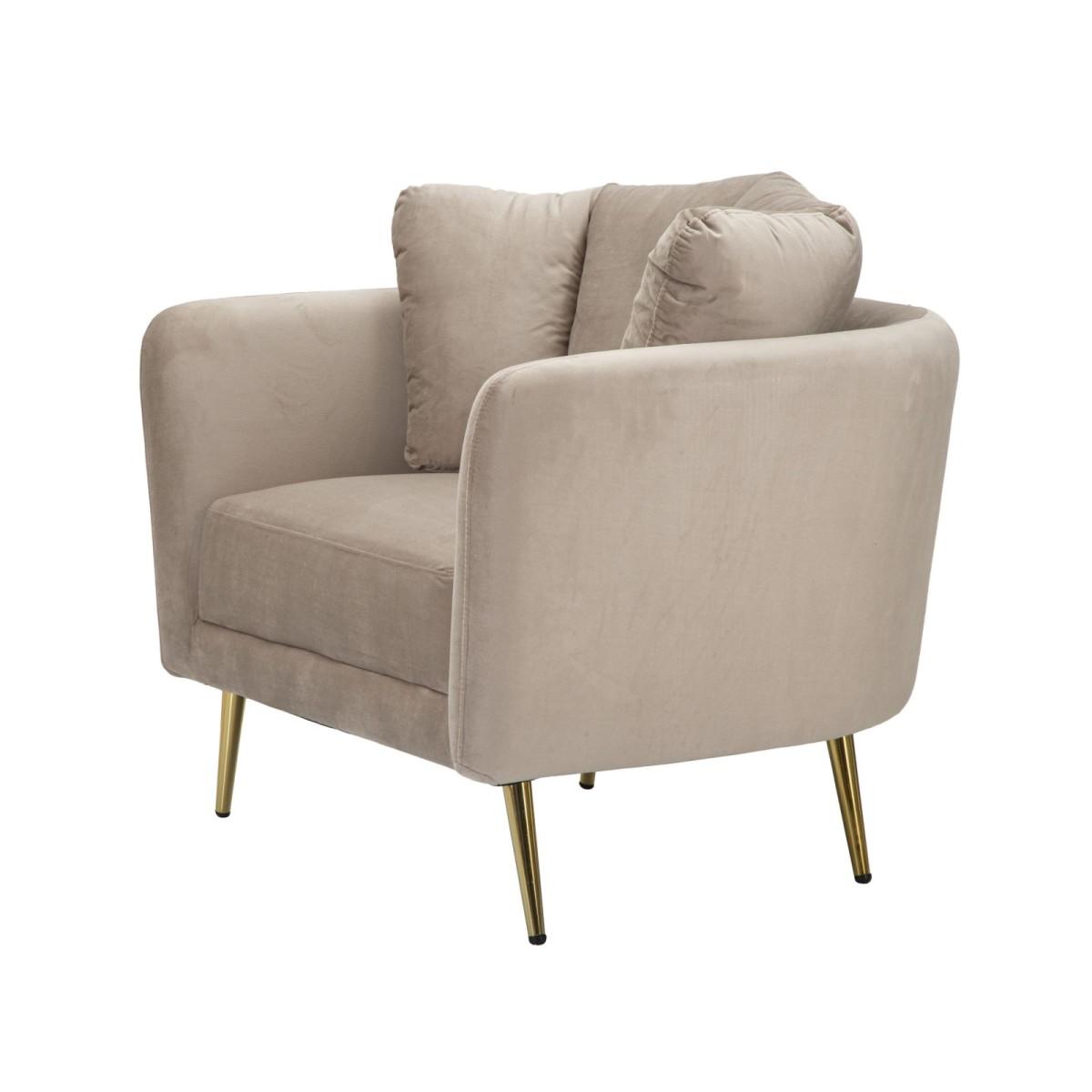 Poltrona kiev grigia cm 88x77x74