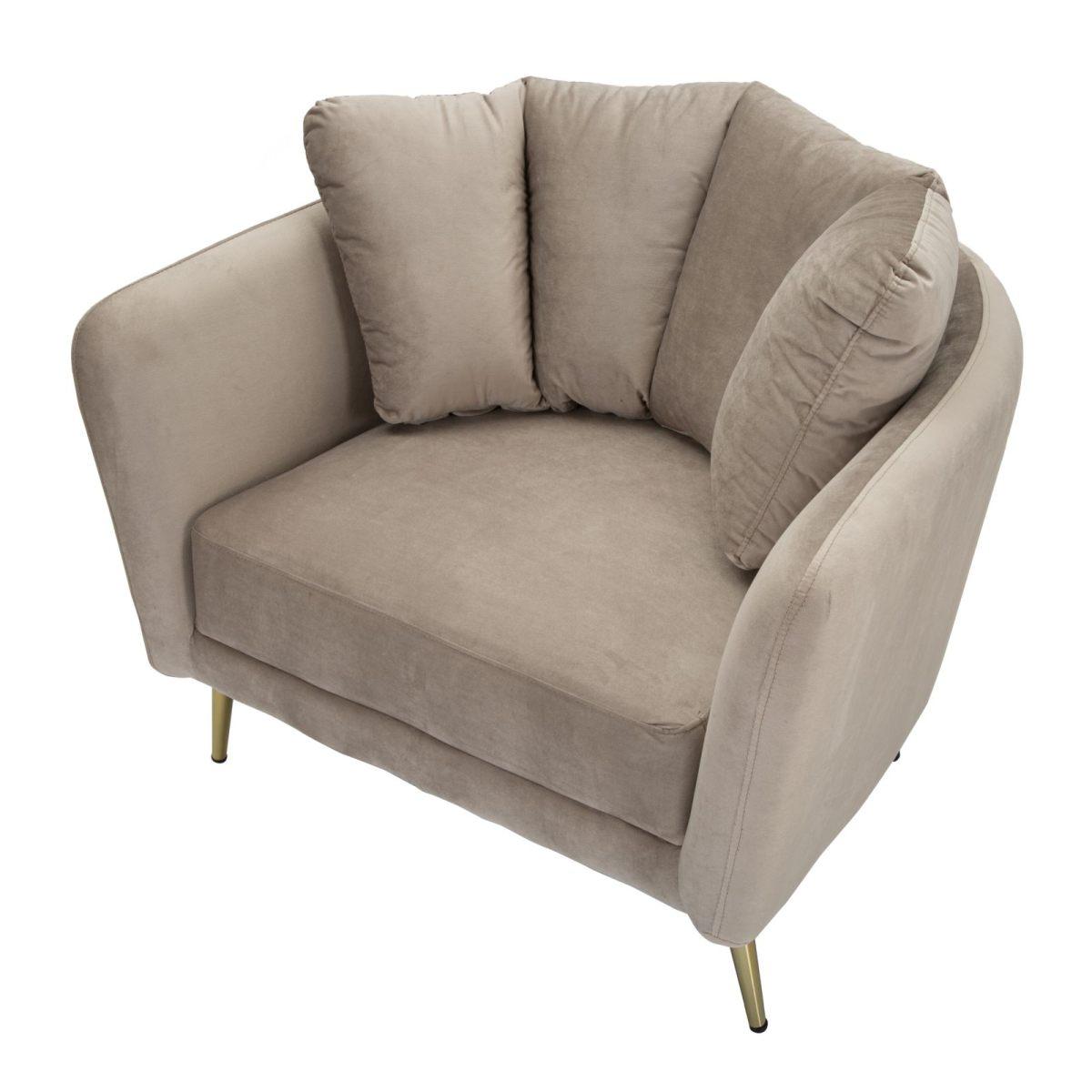Poltrona kiev grigia cm 88x77x74