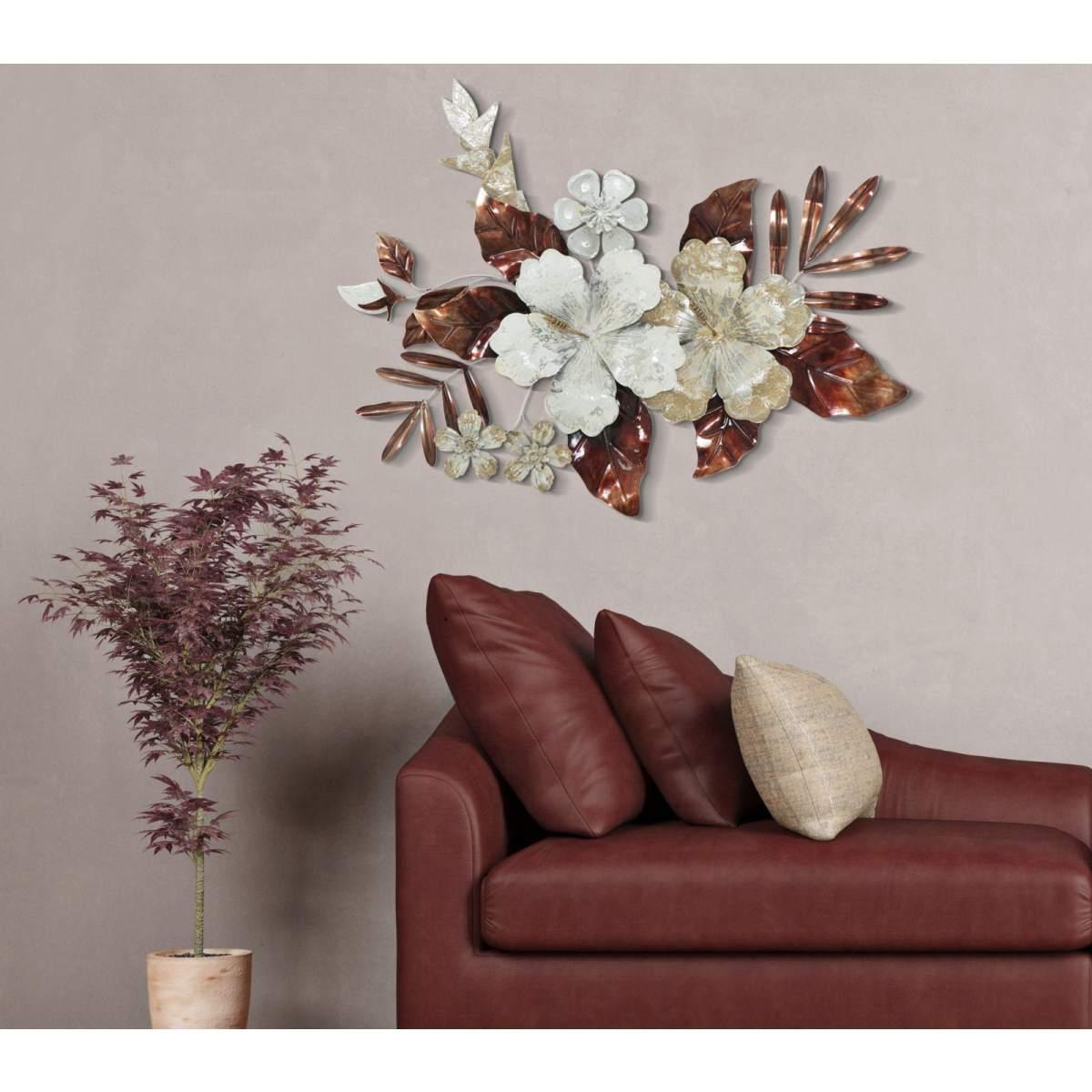 Pannello in ferro bouquet cm 83x8,5x55
