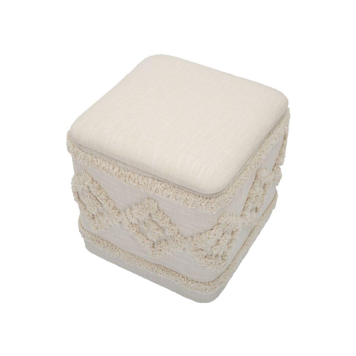 Puff contenitore damasco quadrato cm 40x40x40