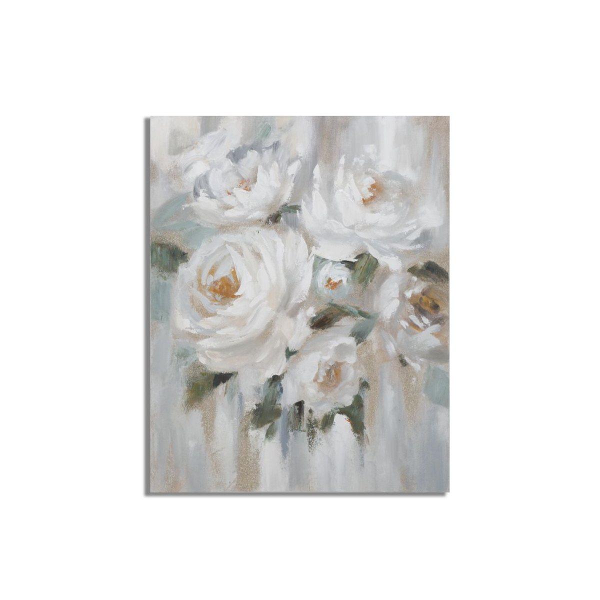 Dipinto su tela crem flower cm 80x3,7x100