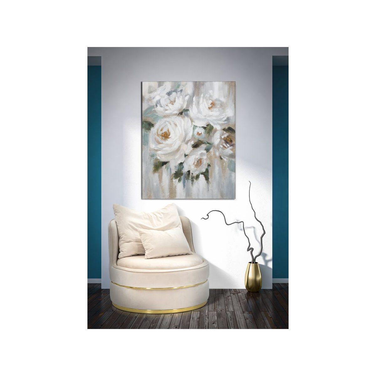 Dipinto su tela crem flower cm 80x3,7x100