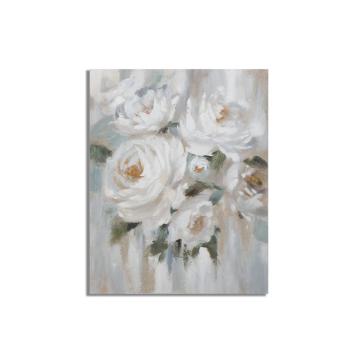 Dipinto su tela crem flower cm 80x3,7x100