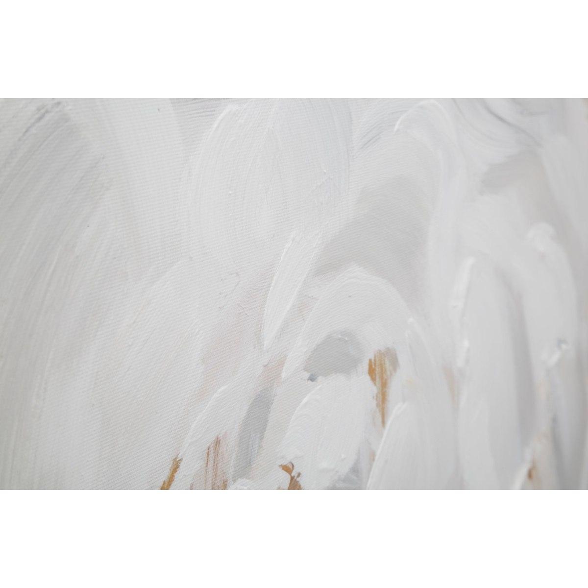 Dipinto su tela white flower -a- cm 90x3,7x90<br>