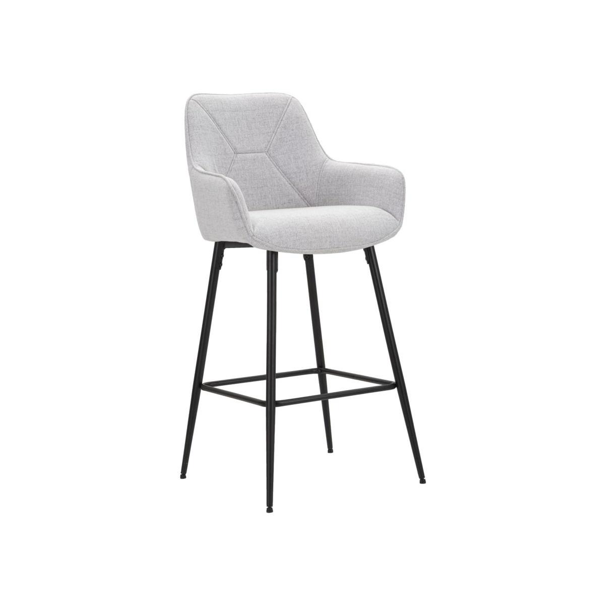Sgabello bar grigio set 2 pz cm 55x55x109<br>