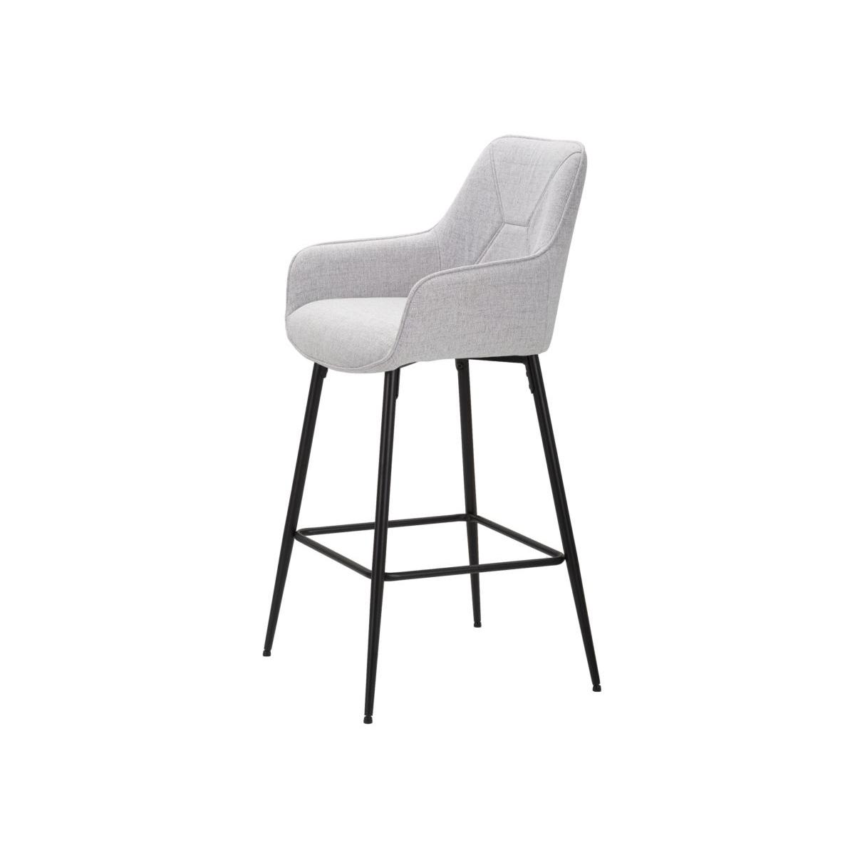 Sgabello bar grigio set 2 pz cm 55x55x109<br>