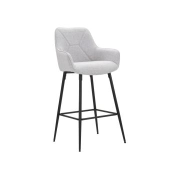 Sgabello bar grigio set 2 pz cm 55x55x109<br>