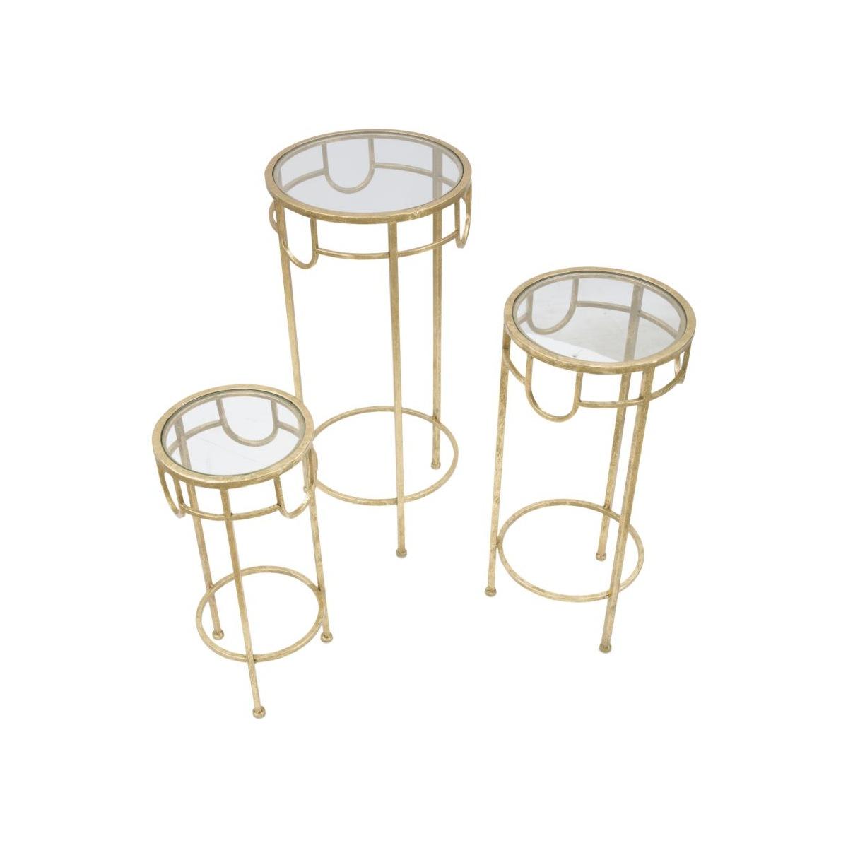P/telefono gold set 3 pz cm Ø 33x70-28x60-23x50 <br>