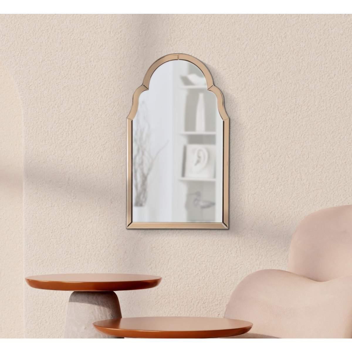 Specchio da muro tangeri rosa cm 47x1x80 (misura specchio cm 41x74)
