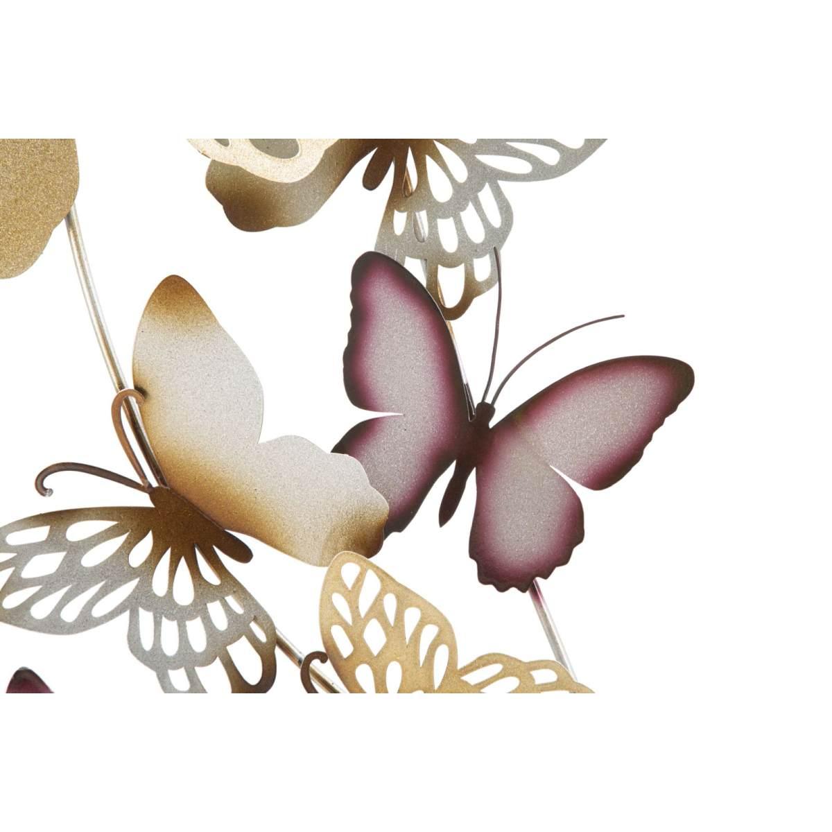 Pannello da muro butterflies oro/bordeaux c cm 59,5x4x111,5