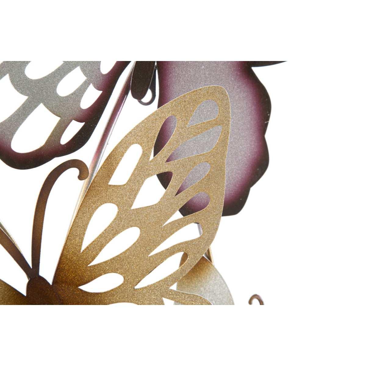 Pannello da muro butterflies oro/bordeaux c cm 59,5x4x111,5