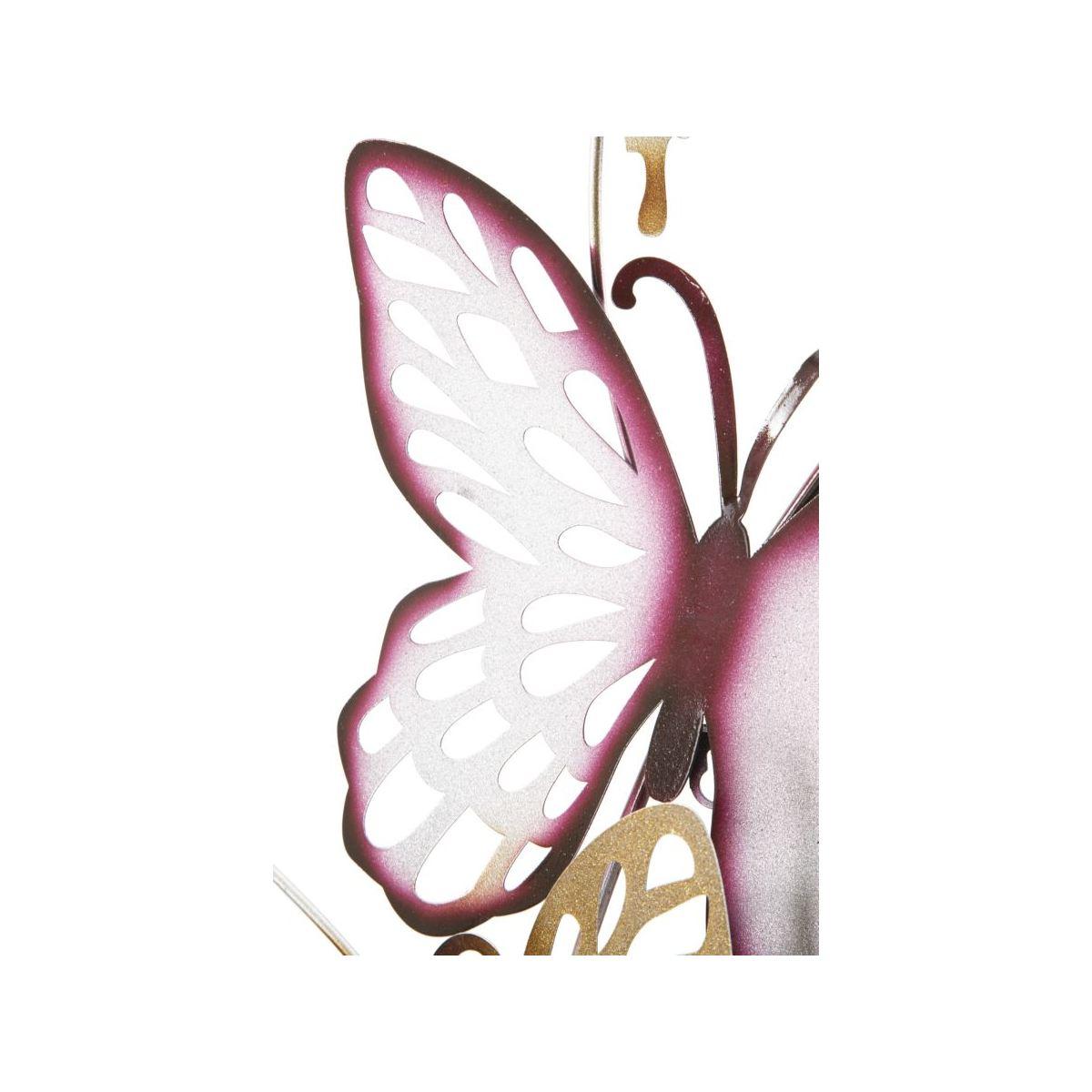 Pannello da muro butterflies oro/bordeaux c cm 59,5x4x111,5