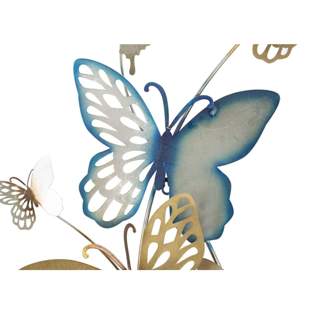 Pannello da muro butterflies oro/celeste c cm 59,5x4x111,5