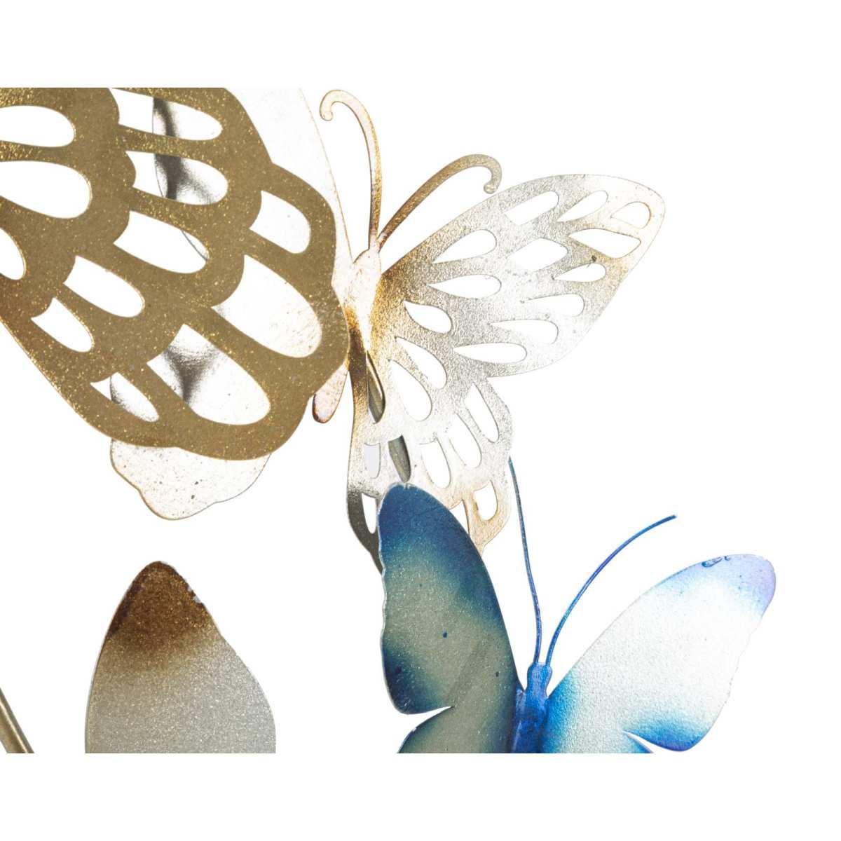 Pannello da muro butterflies oro/celeste c cm 59,5x4x111,5