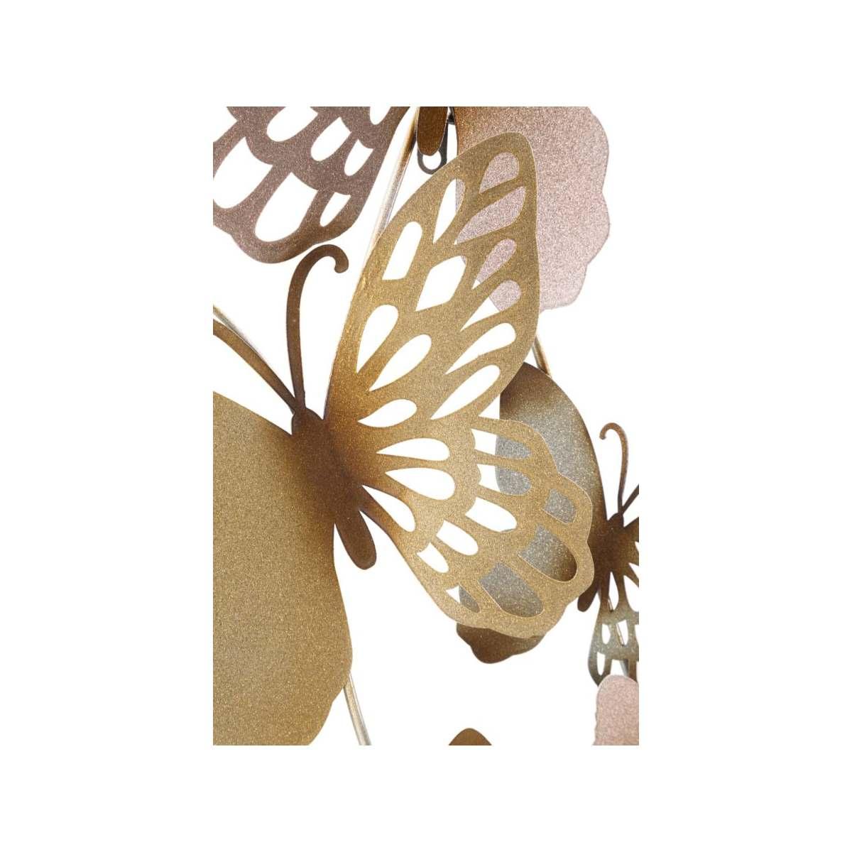 Pannello da muro butterflies oro/rosa c cm 59,5x4x111,5