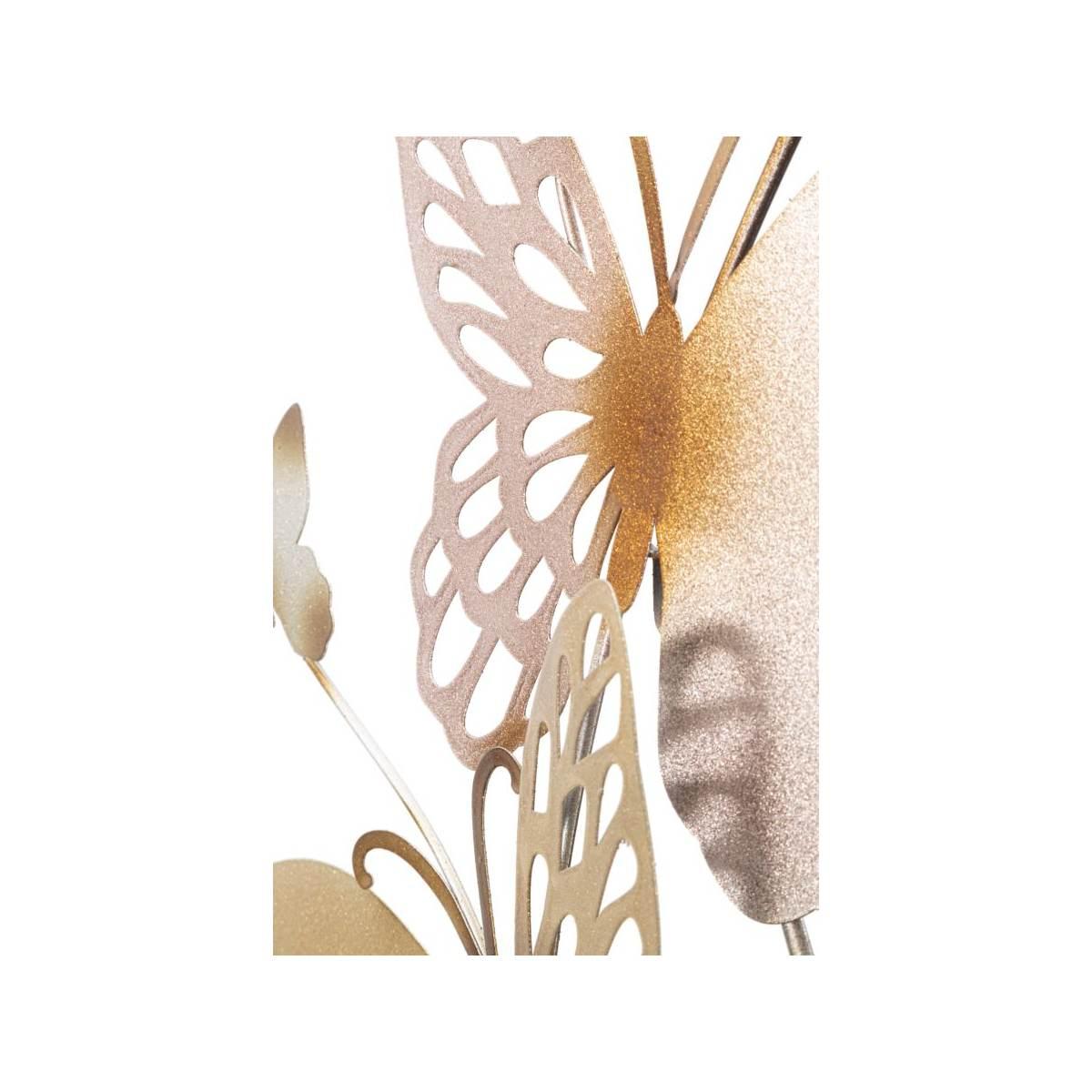 Pannello da muro butterflies oro/rosa c cm 59,5x4x111,5