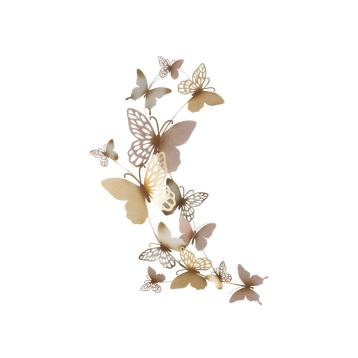 Pannello da muro butterflies oro/rosa c cm 59,5x4x111,5