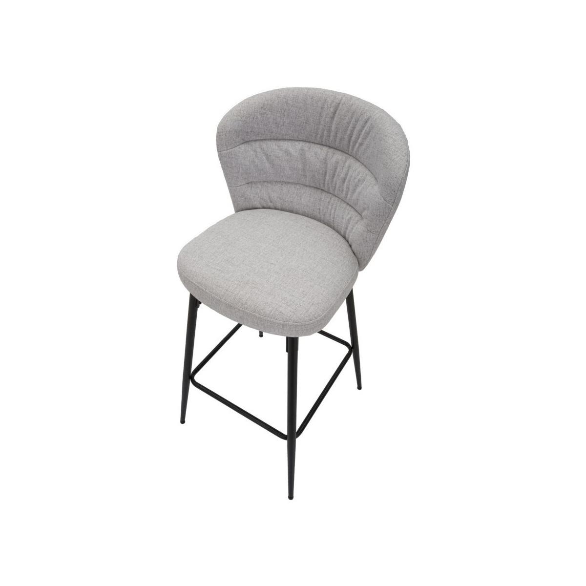 Sgabello bar losanna grigio set 2 pz cm 52x59x108