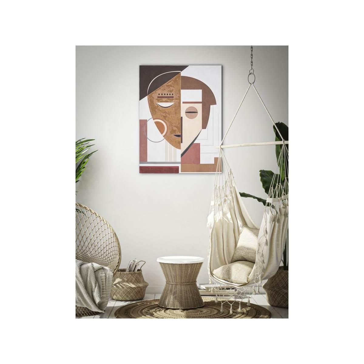 Dipinto su tela ethnic face cm 60x2,7x80