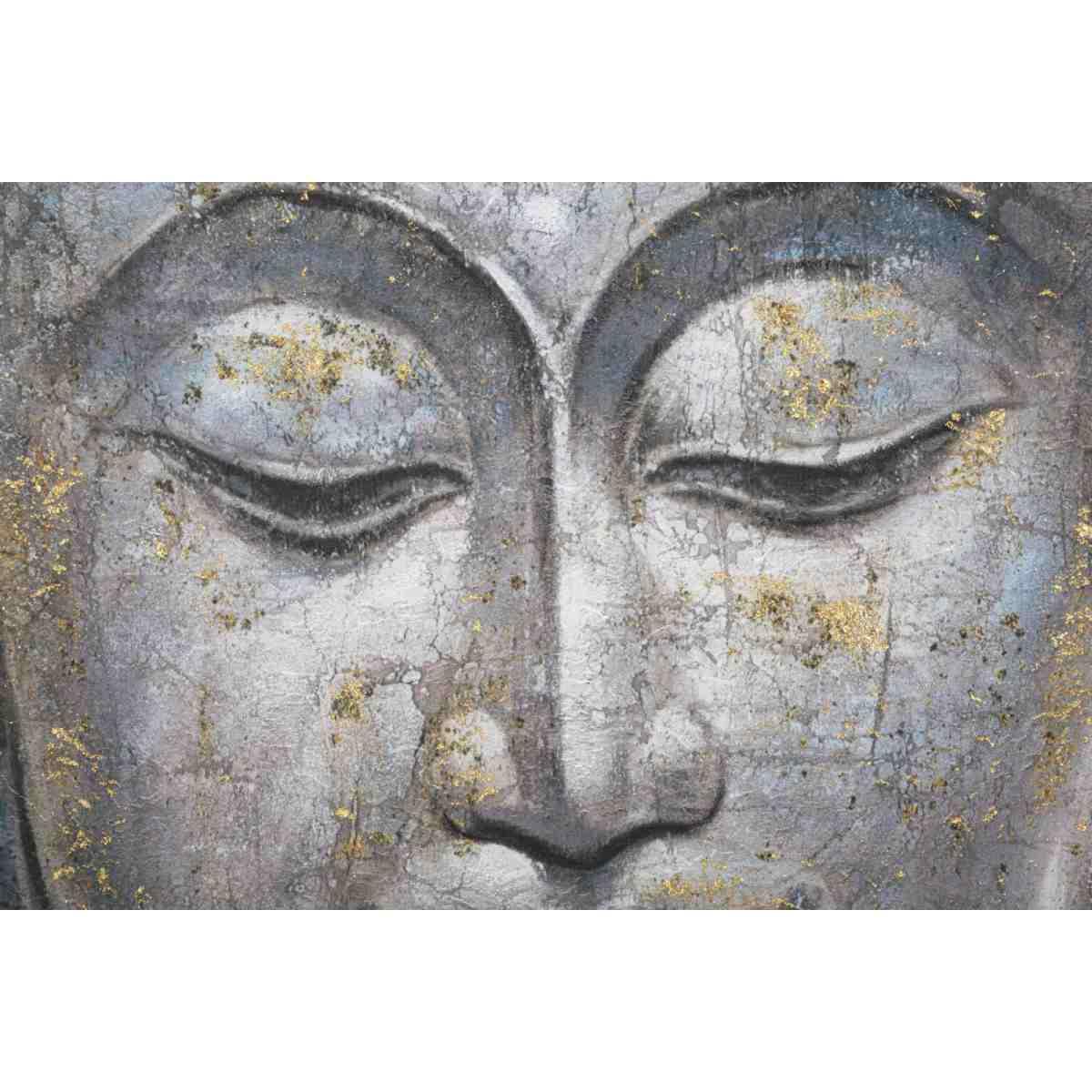 Dipinto su tela face buddha light -a- cm 80x3x120
