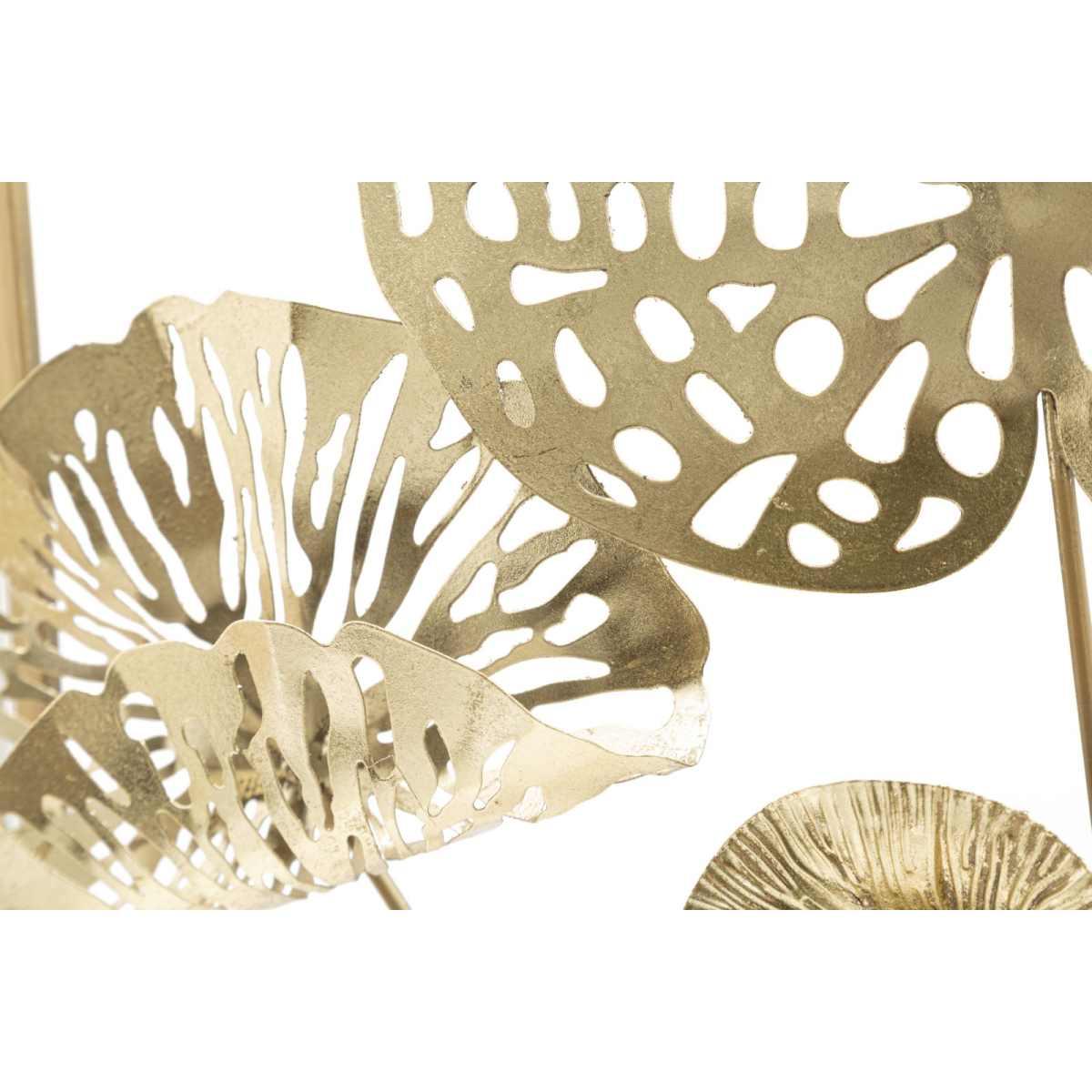Pannello in ferro gold flowers cm 50x5x50