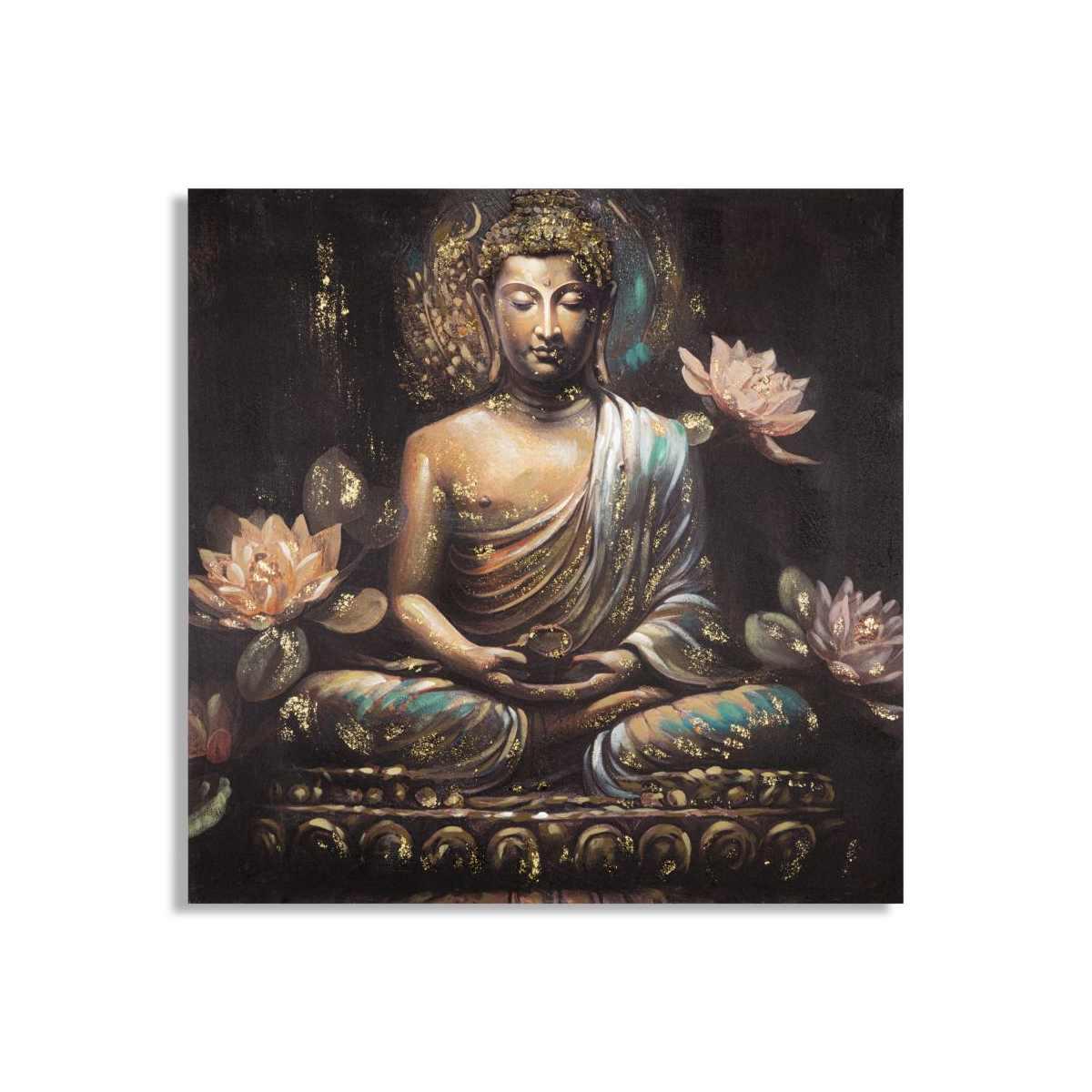 Dipinto su tela buddha -a- cm 100x3x100