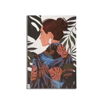 Stampa dipinto lady jungle -b- 80x2,8x120