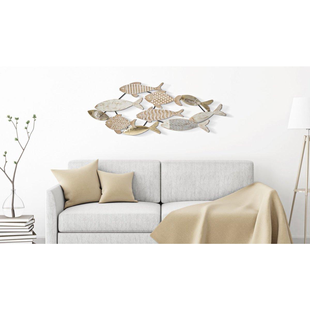 Pannello in ferro fishy cm 118x5,7x46,4