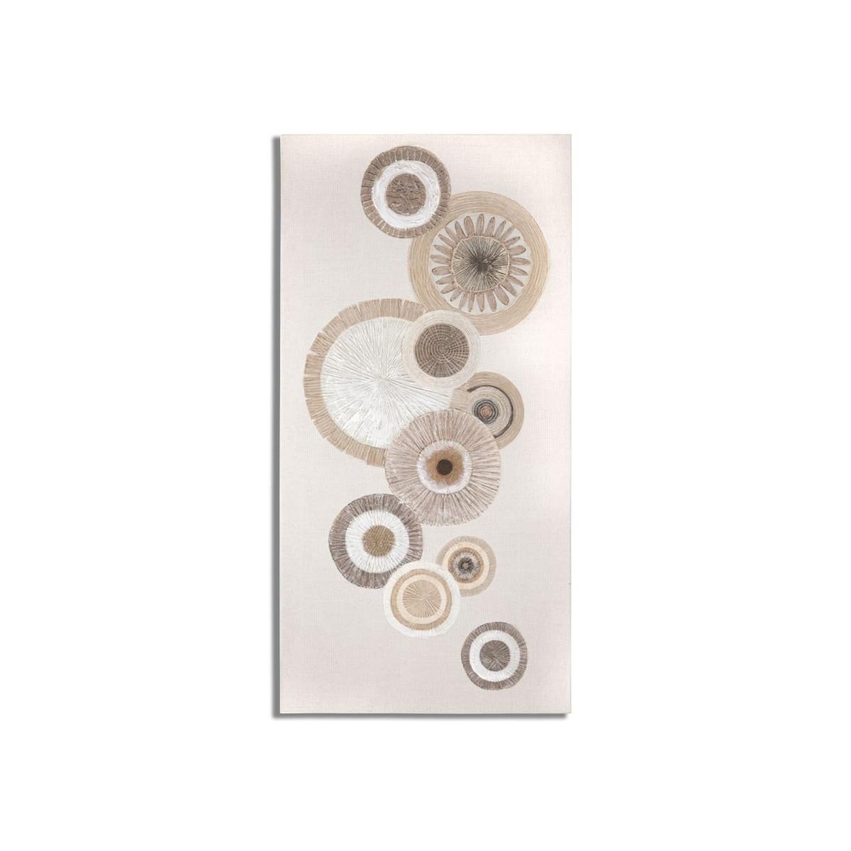 Dipinto su tela circly c/inserti -a- cm 50x3,2x100
