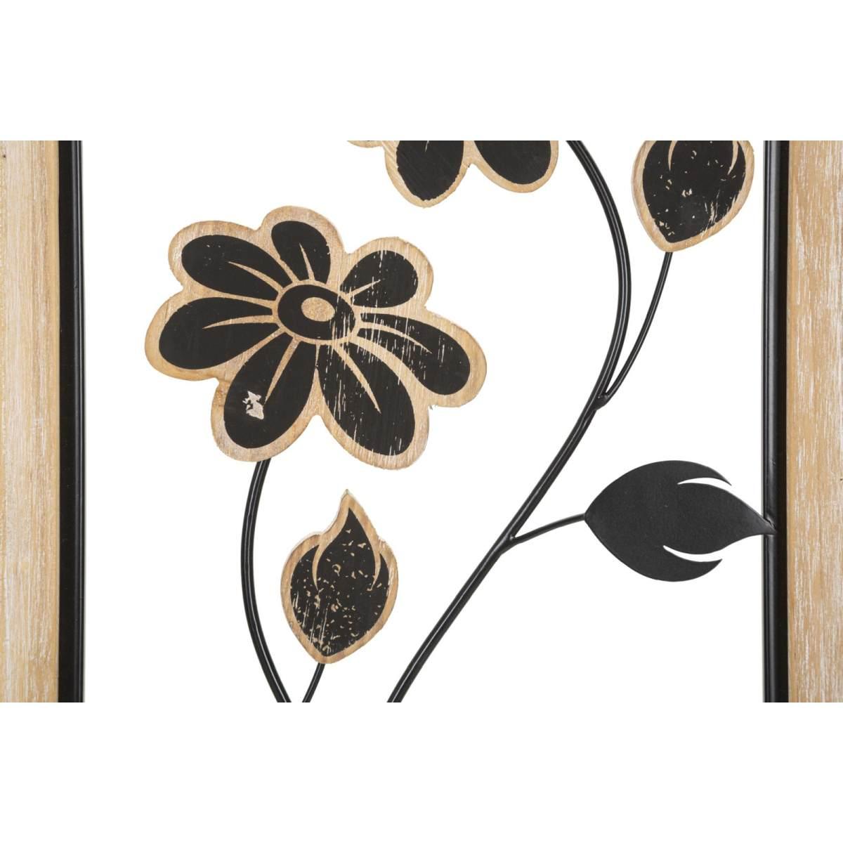 Pannello in ferro e legno girish -a- cm 30x2,5x60