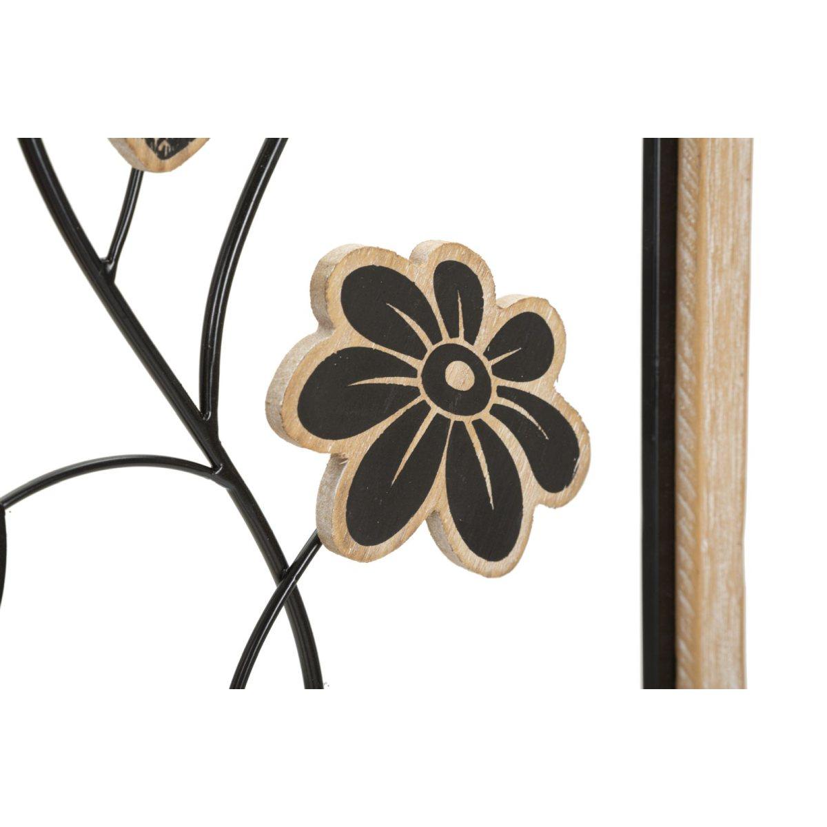 Pannello in ferro e legno girish -a- cm 30x2,5x60