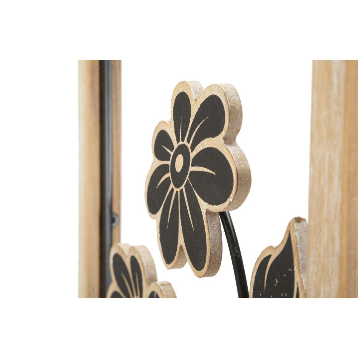 Pannello in ferro e legno girish -a- cm 30x2,5x60