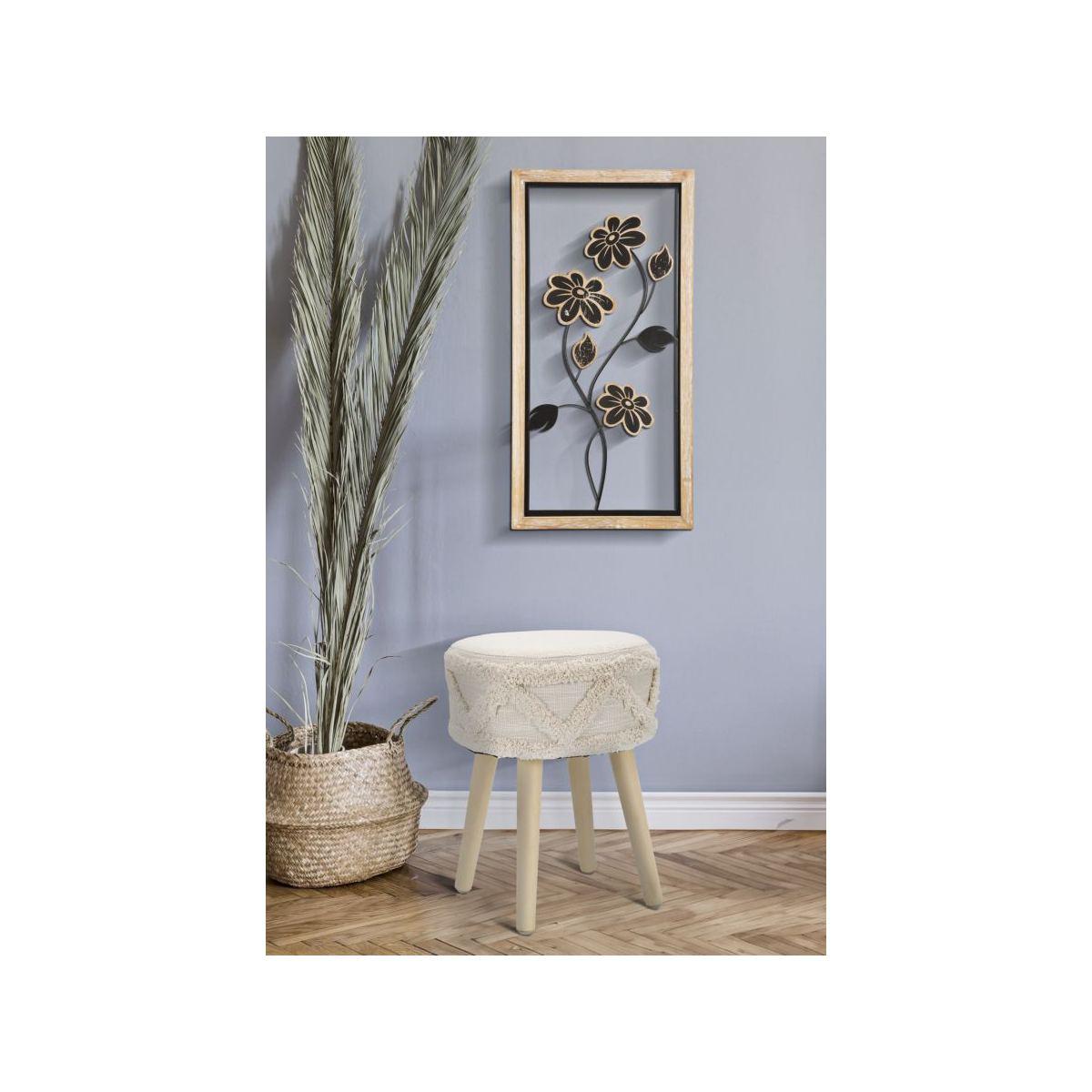 Pannello in ferro e legno girish -a- cm 30x2,5x60