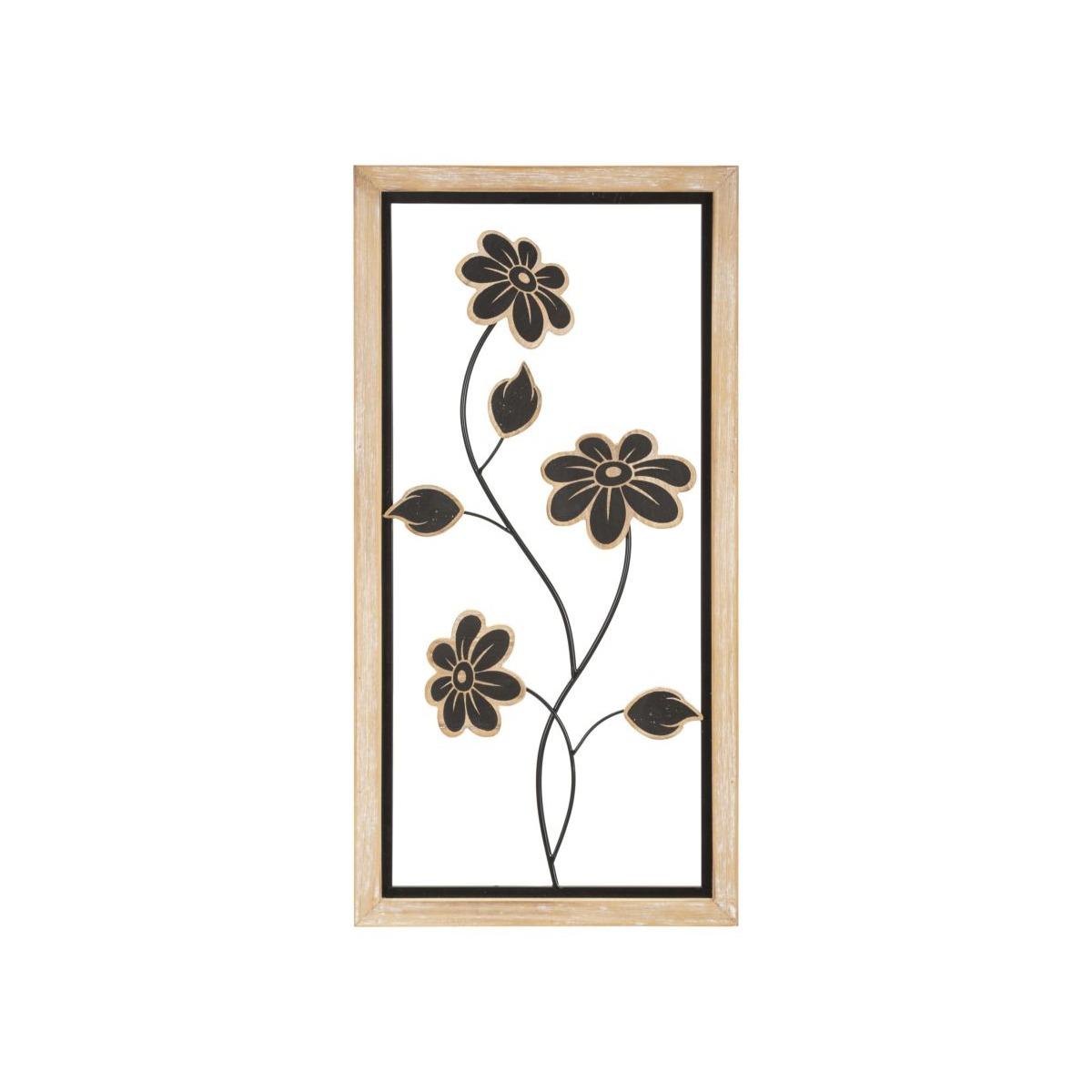 Pannello in ferro e legno girish -b- cm 30x2,5x60