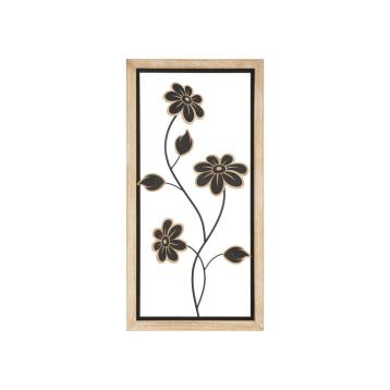 Pannello in ferro e legno girish -b- cm 30x2,5x60