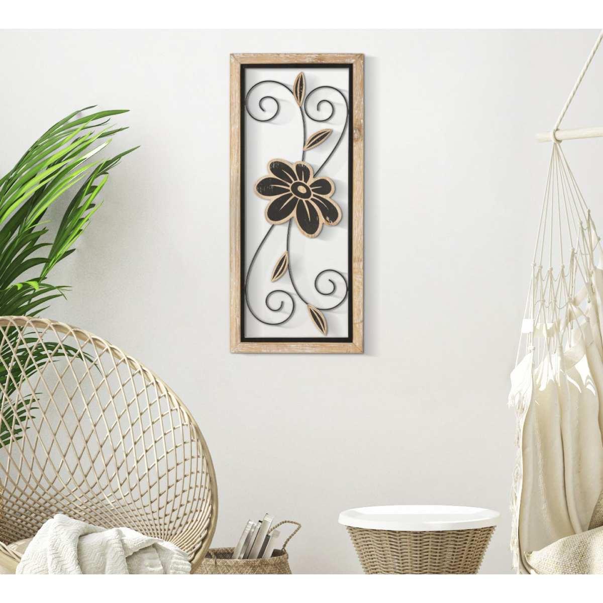 Pannello in ferro e legno koman -a- cm 26x2,5x60<br>