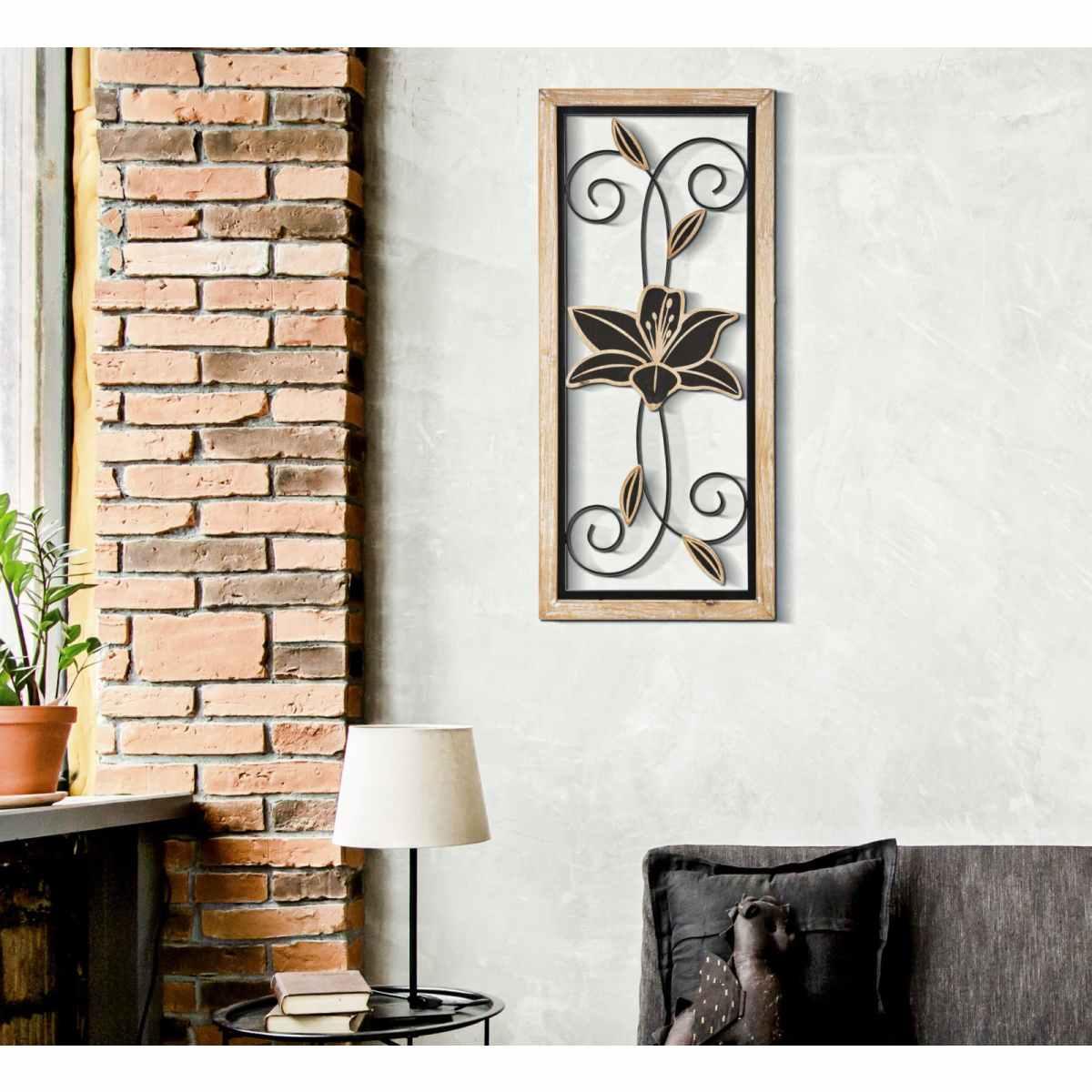 Pannello in ferro e legno koman -b- cm 26x2,5x60<br>