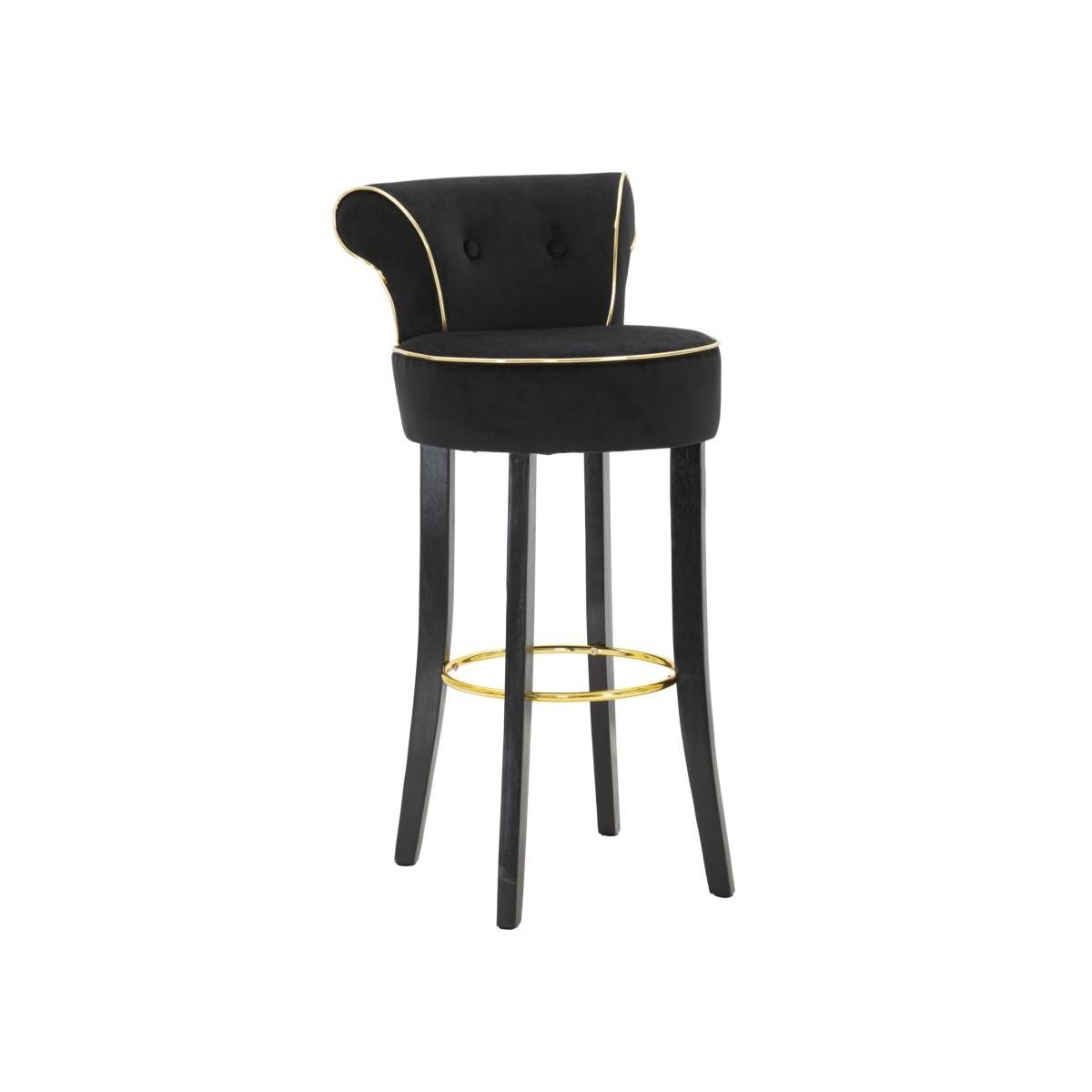 Sgabello bar luxy nero cm 46x48x96 (altezza seduta 75cm)