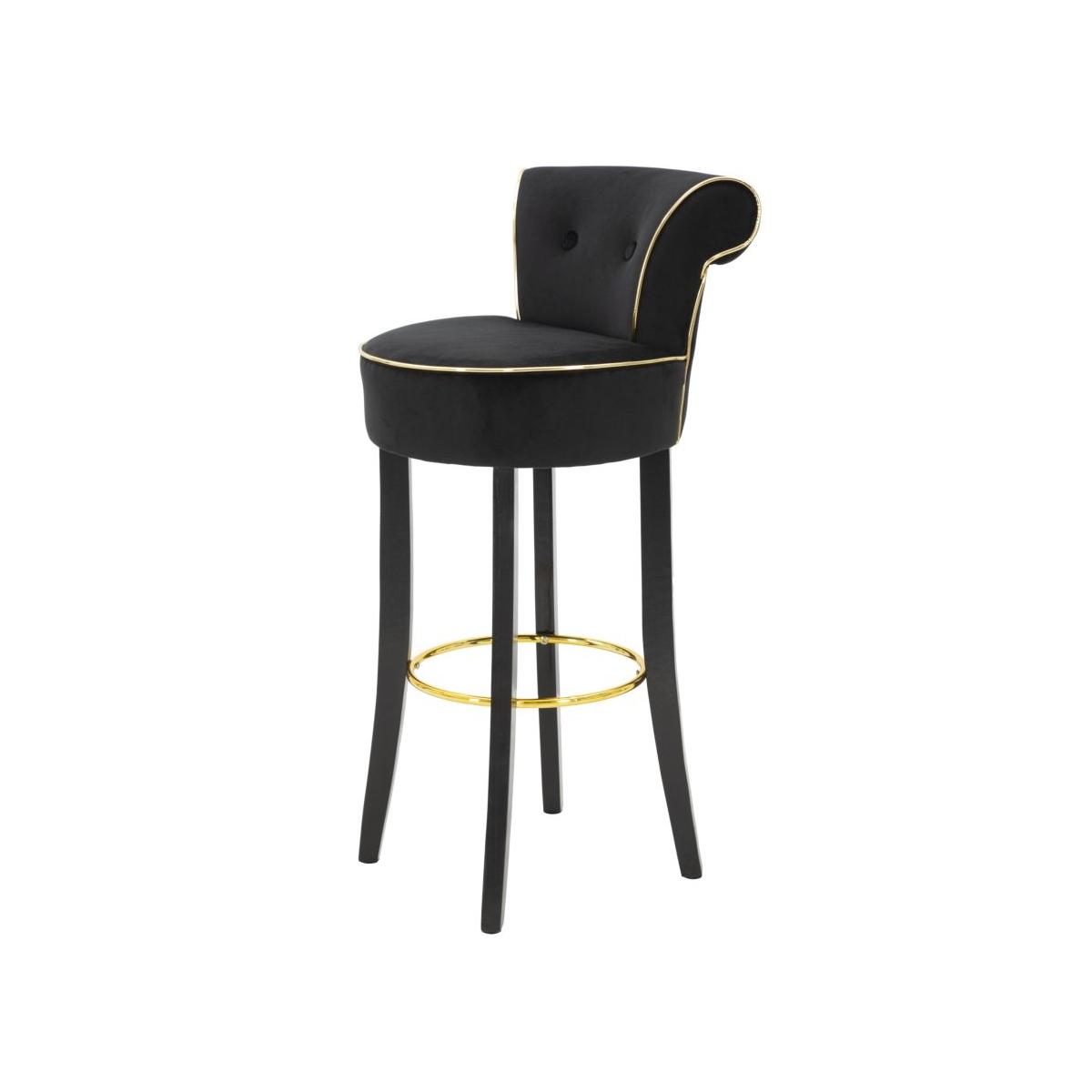 Sgabello bar luxy nero cm 46x48x96 (altezza seduta 75cm)