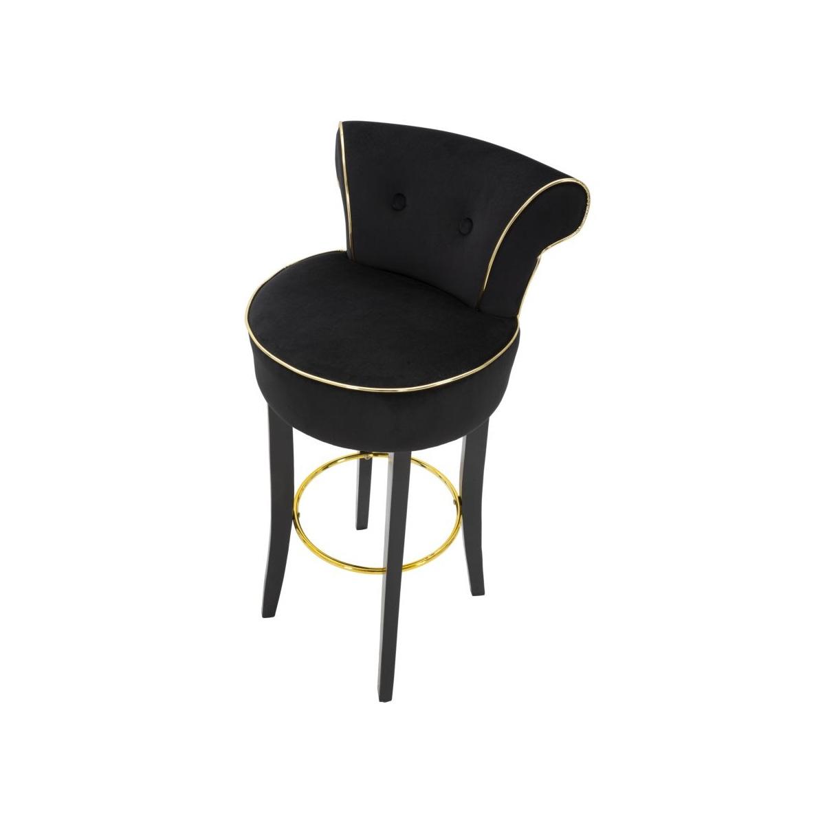 Sgabello bar luxy nero cm 46x48x96 (altezza seduta 75cm)