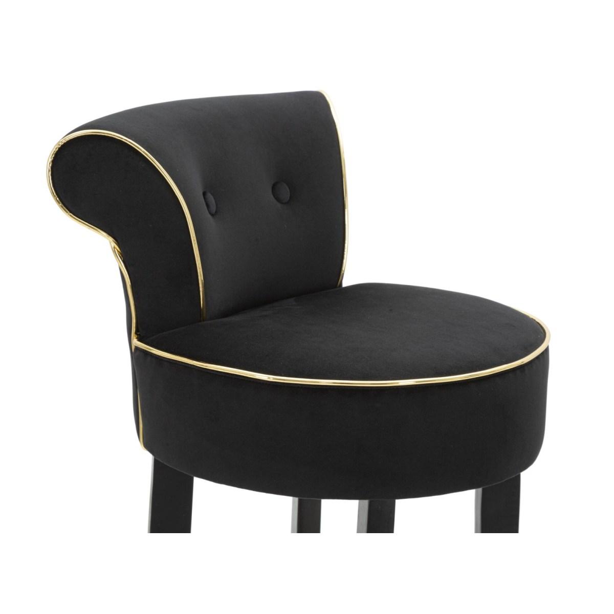 Sgabello bar luxy nero cm 46x48x96 (altezza seduta 75cm)