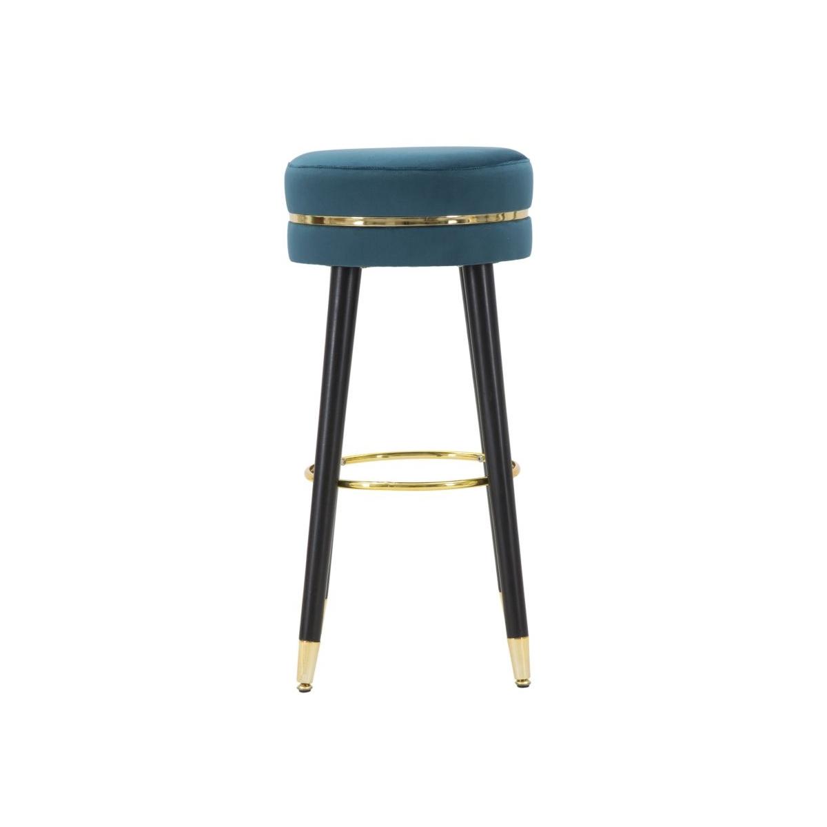 Sgabello bar paris ottanio/gold cm Ø 35x74