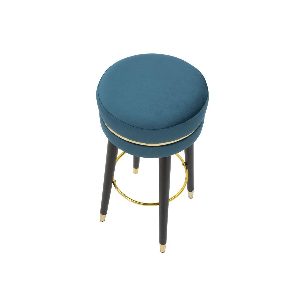 Sgabello bar paris ottanio/gold cm Ø 35x74