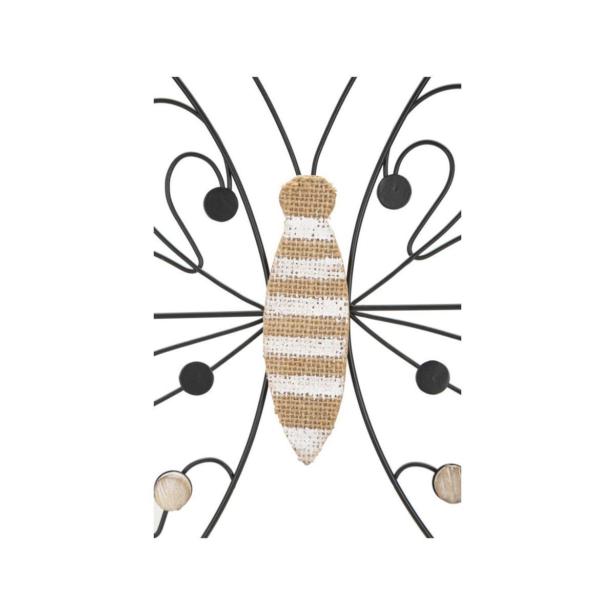 Pannello in ferro e legno butterfly cm 39,5x1,5x33,5 min 2