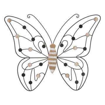 Pannello in ferro e legno butterfly cm 39,5x1,5x33,5 min 2