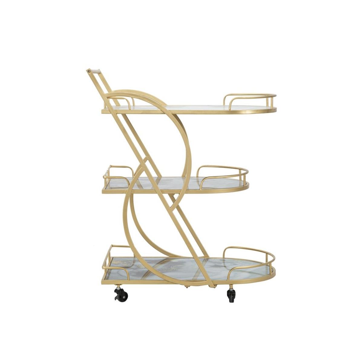 Carrello marble glass mix cm 71x45,5x84,5