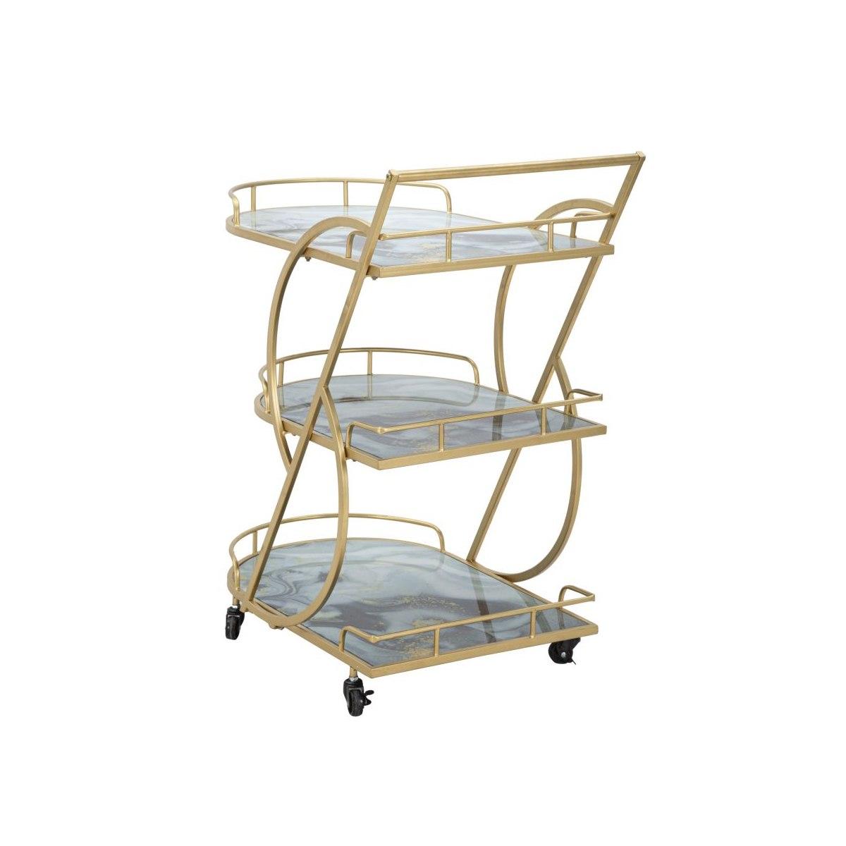 Carrello marble glass mix cm 71x45,5x84,5