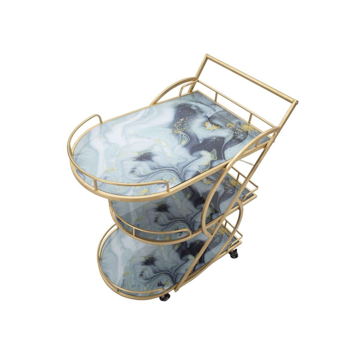 Carrello marble glass mix cm 71x45,5x84,5
