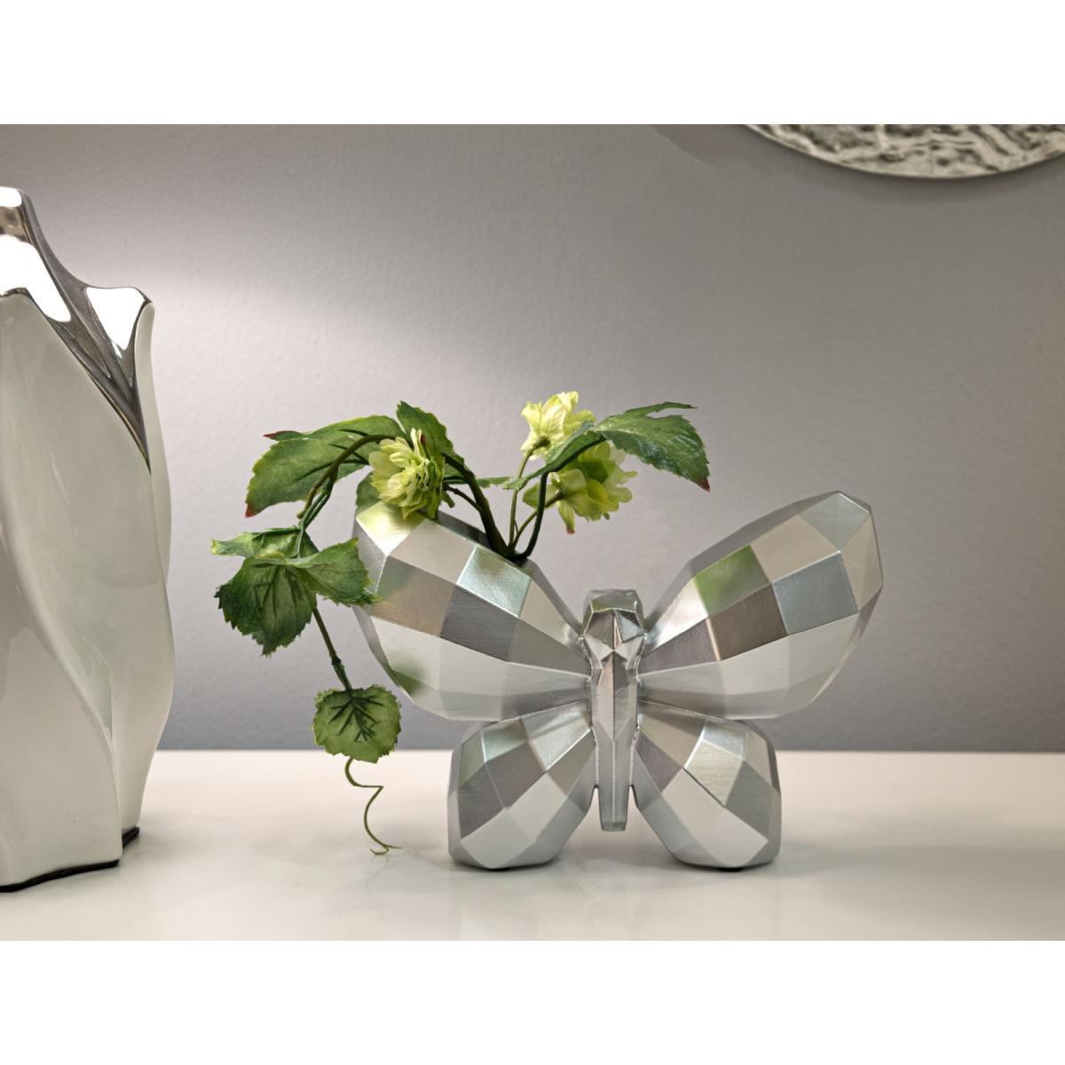 Vaso butterfly silver cm 22,5x8x15 min 2